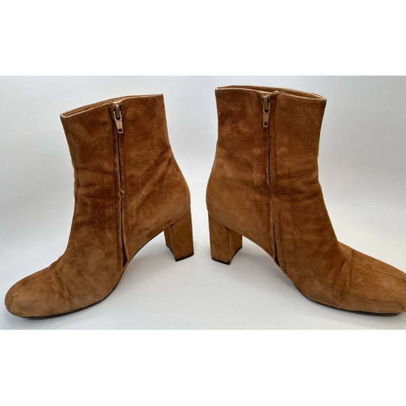 Maryam Nassir Zadeh Agnes Auburn Suede Zip Up Ankle Boots Size 39.5 EU EUC - Picture 6 of 16